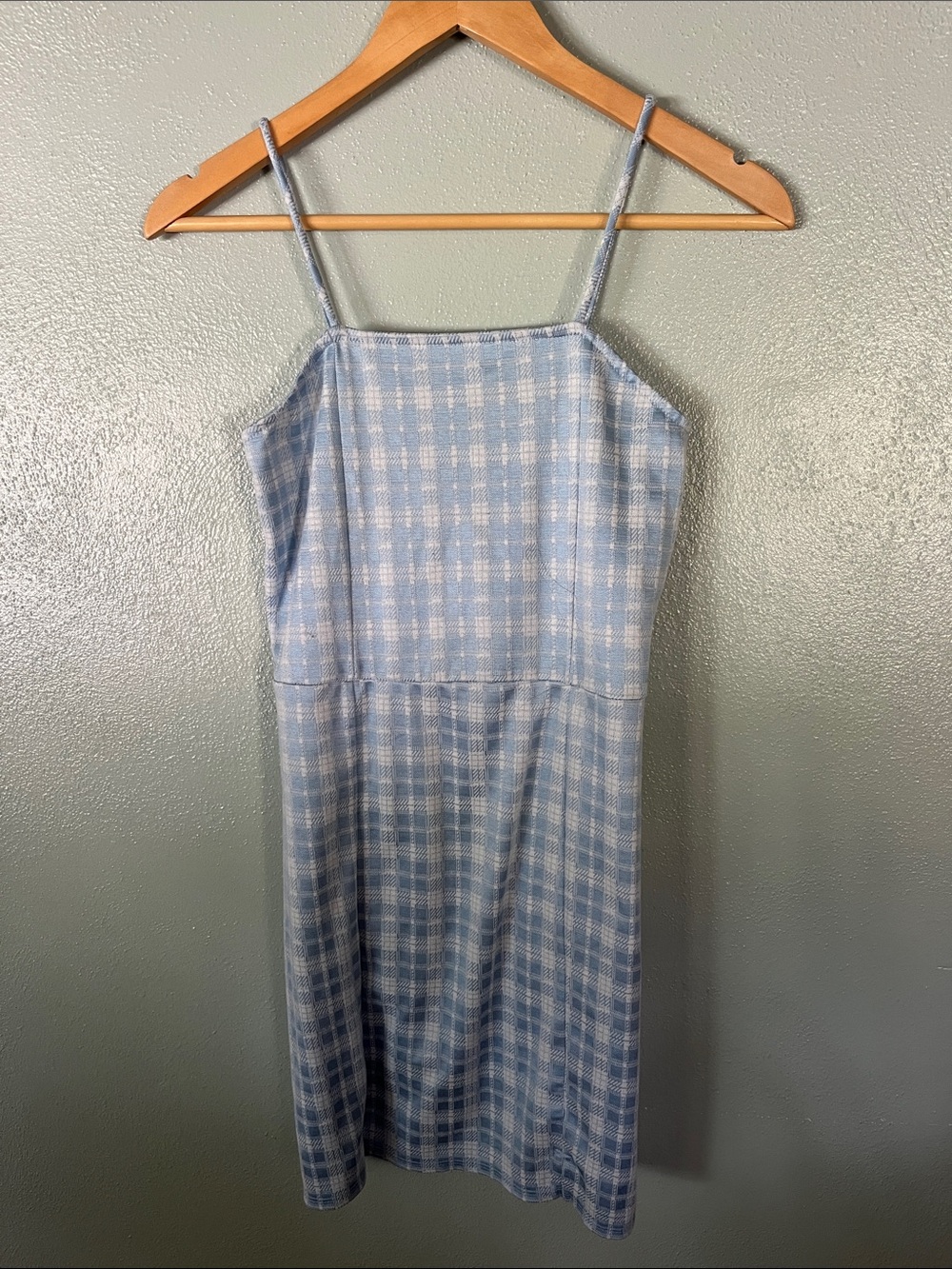 art class Light Blue Plaid Sundress